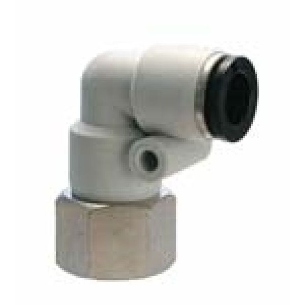 Univer push - in fitting angled, swiveling, internal thread Ø 10mm G1 / 4