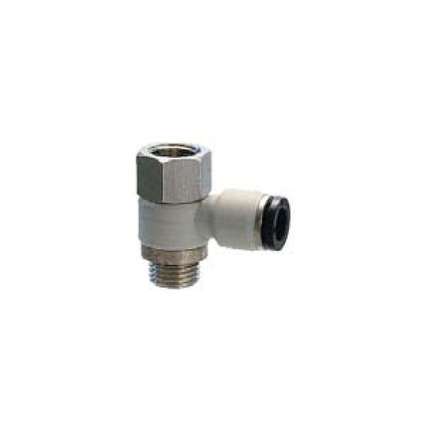 Univer push - in fitting angled, swiveling, external / internal thread, cylindrical Ø 4mm G1 / 8