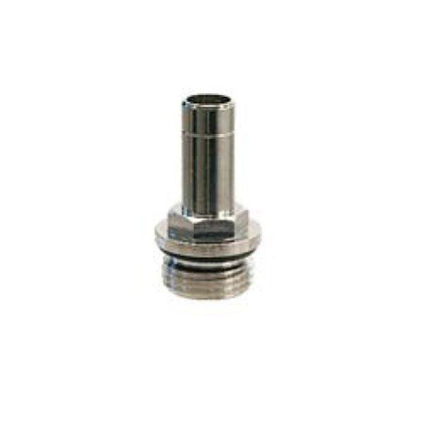 Nickel plated brass Univer push - in adapter, male thread, cylindrical Ø8 G3 / 8