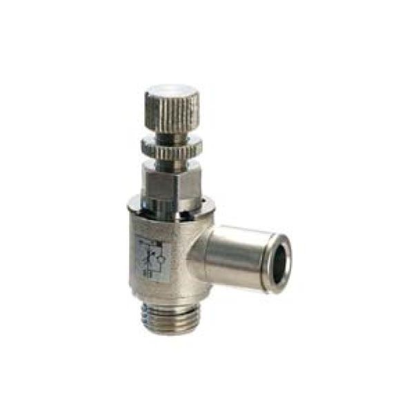 Univer - Throttling check valve, angular, swiveling, power supply