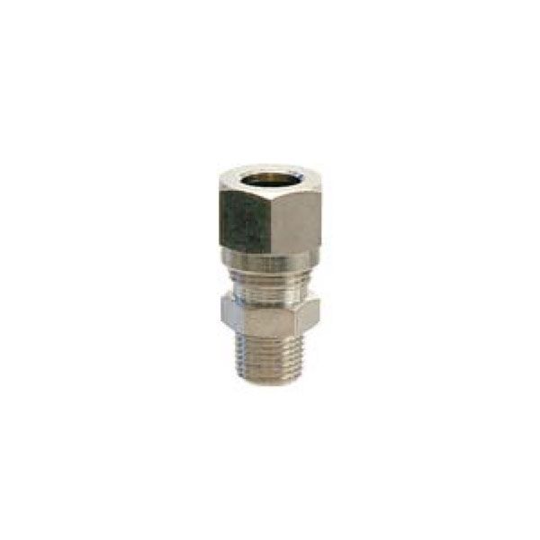 Univer compression fitting straight, external thread, conical