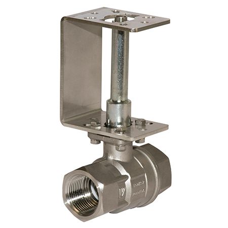 Comparato - Ball valve with spacer for Diamant PRO actuator, stainless steel (Aisi 316), full bore, DN15, PN64, 1/2 ", W / W