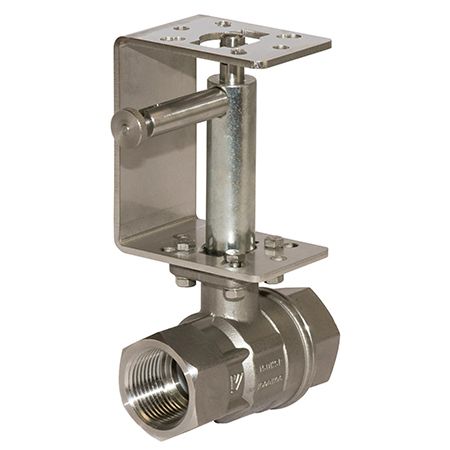 Comparato - Ball valve with spacer and manual override for Diamant PRO actuator, stainless steel (Aisi 316), full bore, DN15, PN64, 1/2 ", W / W