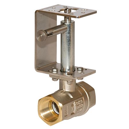 Comparato - Ball valve with spacer and stainless steel manual override for Diamant PRO actuator, Full flow, DN15, PN40, 1/2 ", W / W