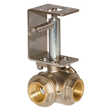 Comparato - Stainless Steel Stainless Steel Stainless Steel Ball Valve with Spacer and PRO Pro Actuator, Full Through, L Bore, DN20, PN30, 1/2 '', W / W / W