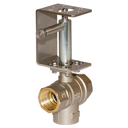 Comparato - Stainless steel ball valve with spacer and stainless steel manual override PRO actuator, Full bore, DN20, PN16, 3/4 '', W / W / W