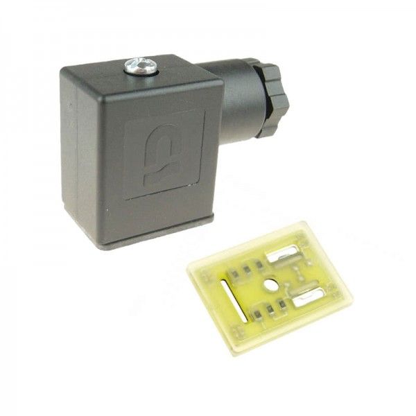 Appliance plug type B with luminous seal 230V AC with LED