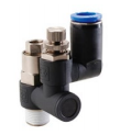 Flow regulator with pilot check valve BSPT thread nickel plated