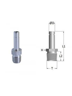 Adapter with BSPT thread