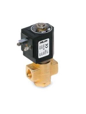2-way solenoid valve, G 1/4 ", brass, direct operated