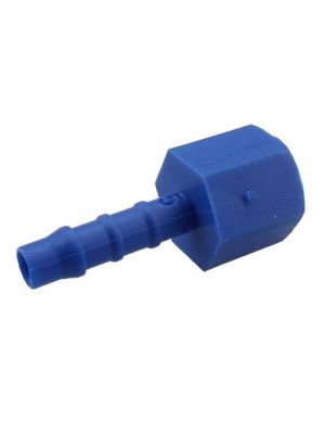 Screw-on hose nozzle, with internal thread, nylon, blue - suitable for food