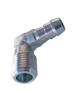 L-hose connector male with BSPT male thread