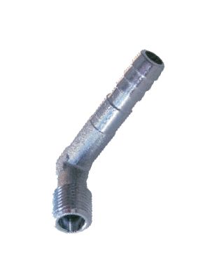 L-hose connector male with long BSPT male thread