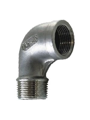 Screw-in angle with BSPT external thread and BSPP internal thread