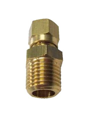 Clamping ring connector with BSPT external thread