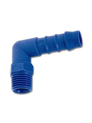 L-hose connector male with BSPT male thread