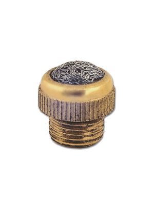 Silencer of stainless steel wire riveted on circular knurled brass base