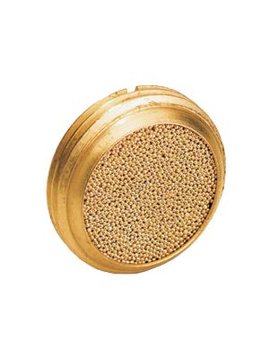 Cone-shaped silencer made of sintered spherical lozenge with slot