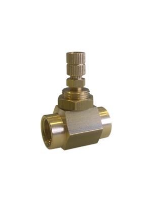 Bidirectional female brass flow regulator BSPP thread