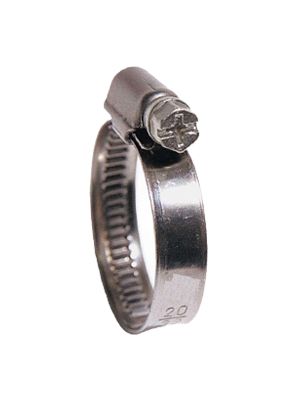 Screw thread clamp according to DIN 3017, belt width 9 mm, housing and screw made of Inox AISI 317