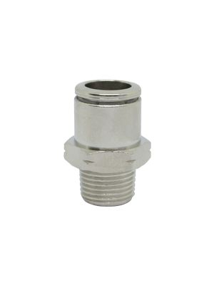 Socket connector with hexagon socket, nickel-plated NPT thread