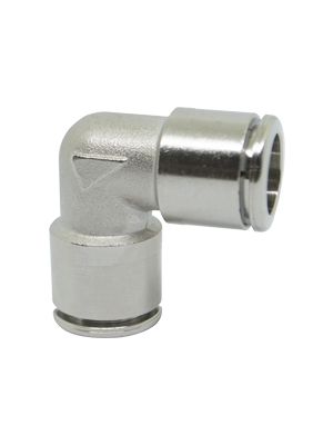L-plug connector, nickel plated