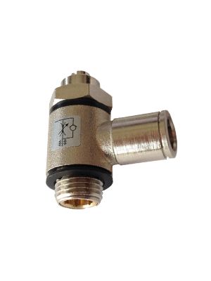Screwdriver flow regulator with BSPP and metric thread for cylinder
