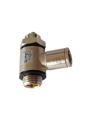 Screwdriver flow regulator with BSPP and metric thread for valves
