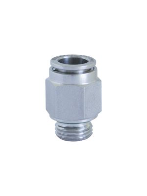 Male connector with BSPP & metric thread