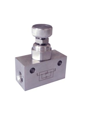 Unidirectional female flow regulator with BSPP thread Inox AISI 316