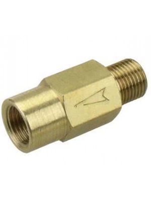 Check valve, brass, G 1/4 "x R 1/4", seal NBR