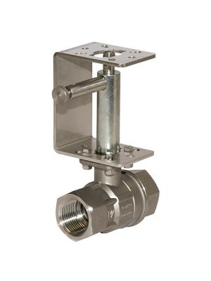 Comparato - Ball valve with spacer and manual override for Diamant PRO actuator, stainless steel (Aisi 316), full bore, DN15, PN64, 1/2 ", W / W