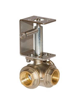 Comparato - Stainless steel ball valve with spacer and stainless steel manual override PRO actuator, Full bore, T bore, DN15, PN30, 1/2 '', W / W / W
