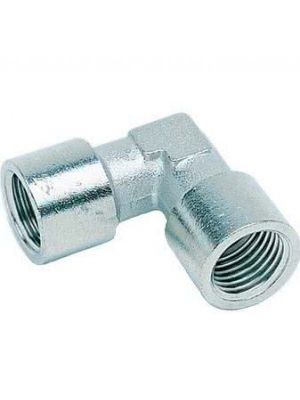 Elbow screw-on connector, nickel-plated brass