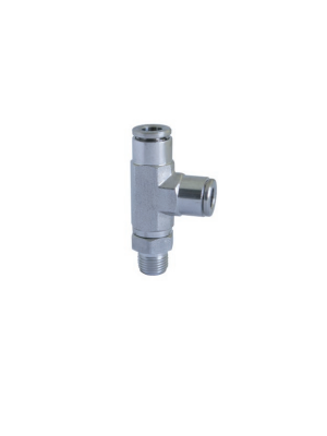 Male T-connector with BSPT thread on the side