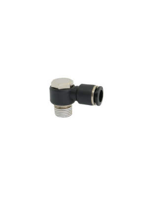 Swivel male Banjo-L male connector with NPT & UNF thread nickel plated