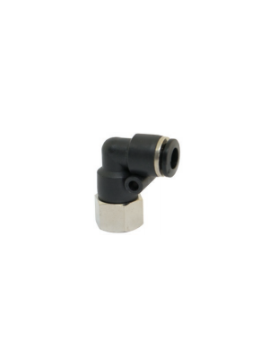 Swivel female L male connector with NPT thread, nickel plated