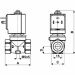 2-way solenoid valve, G 1/2 ", brass, normally closed, directly controlled