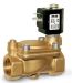 2-way solenoid valve, steam, G 3/4 ", brass, normally closed, servo-controlled