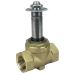 2-way solenoid valve, G 3/8 ", brass, normally closed, servo-controlled