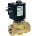 2-way solenoid valve, G 1/2 ", brass, normally closed, directly controlled