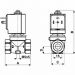 2-way solenoid valve, G 1/2 ", brass, normally closed, directly controlled
