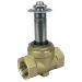 2-way solenoid valve, G 1/2 ", brass, normally closed, servo-controlled